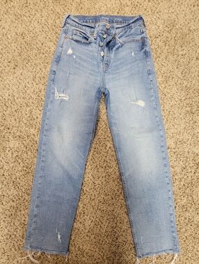 Old Navy Light Blue Distressed Boyfriend Jeans